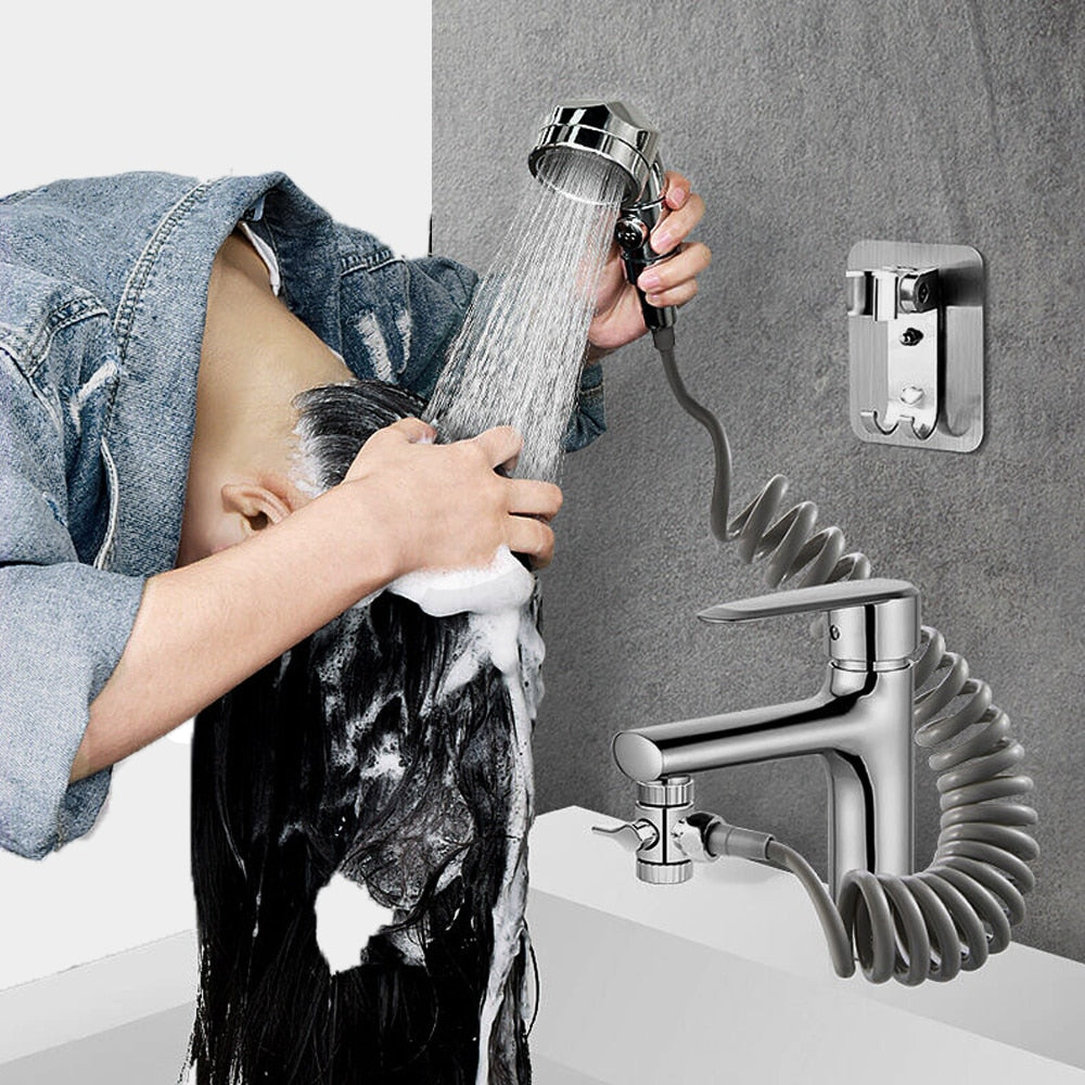 Wash Your Hair- Your Pet- Select Your Nozzle, The Parts Are All Included, Flexible Hose - spotlighthomedecor